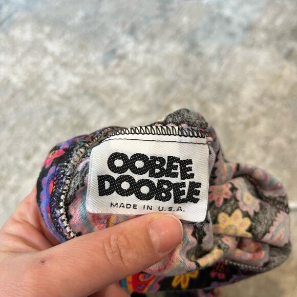 Vintage Oobee Doobee Black Paisley Floral Leggings 24 Months USA - Picture 4 of 9